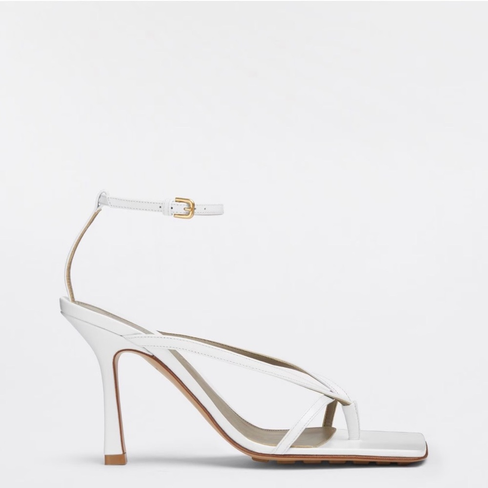 Bottega Veneta Stretch Strap Sandal Optic White